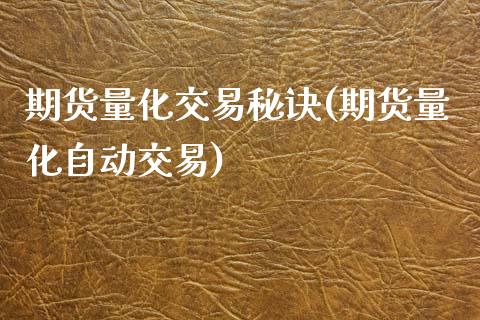 期货量化交易秘诀(期货量化自动交易)_https://www.zztgc.com_期货直播_第1张