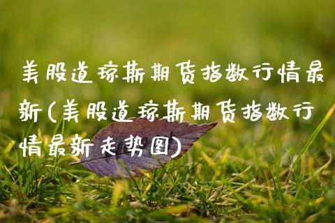 美股道琼斯期货指数行情最新(美股道琼斯期货指数行情最新走势图)_https://www.zztgc.com_原油期货_第1张