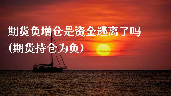 期货负增仓是资金逃离了吗(期货持仓为负)_https://www.zztgc.com_期货入门_第1张