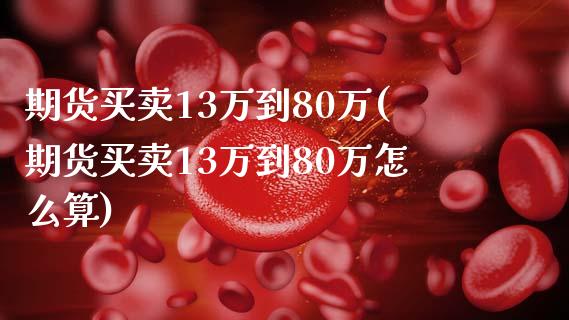 期货买卖13万到80万(期货买卖13万到80万怎么算)_https://www.zztgc.com_期货直播_第1张