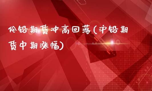 伦铅期货冲高回落(沪铅期货中期涨幅)_https://www.zztgc.com_期货行情_第1张