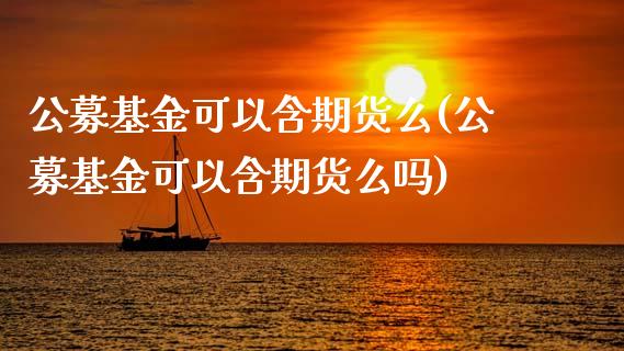 公募基金可以含期货么(公募基金可以含期货么吗)_https://www.zztgc.com_期货开户_第1张