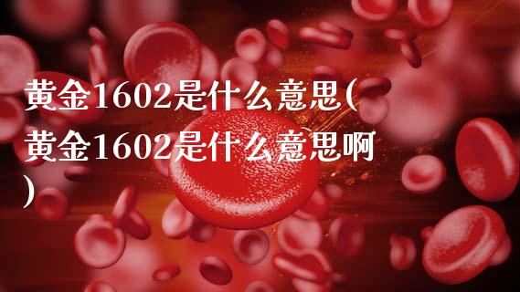 黄金1602是什么意思(黄金1602是什么意思啊)_https://www.zztgc.com_期货直播_第1张