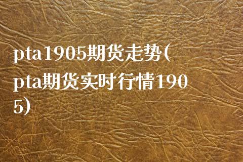 pta1905期货走势(pta期货实时行情1905)_https://www.zztgc.com_期货入门_第1张