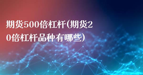 期货500倍杠杆(期货20倍杠杆品种有哪些)_https://www.zztgc.com_期货直播_第1张
