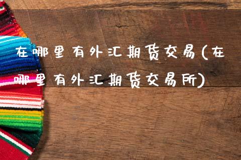 在哪里有外汇期货交易(在哪里有外汇期货交易所)_https://www.zztgc.com_期货入门_第1张