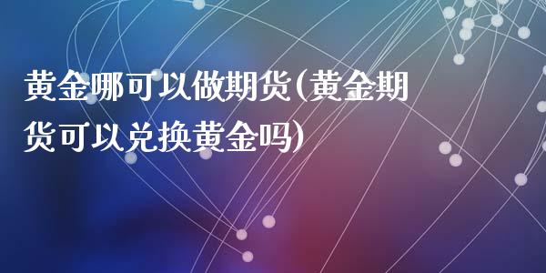 黄金哪可以做期货(黄金期货可以兑换黄金吗)_https://www.zztgc.com_黄金期货_第1张