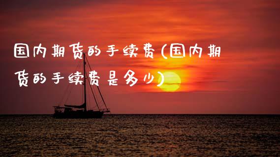 国内期货的手续费(国内期货的手续费是多少)_https://www.zztgc.com_黄金期货_第1张