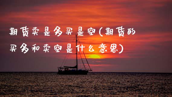 期货卖是多买是空(期货的买多和卖空是什么意思)_https://www.zztgc.com_期货直播_第1张