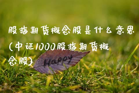 股指期货概念股是什么意思(中证1000股指期货概念股)_https://www.zztgc.com_期货行情_第1张