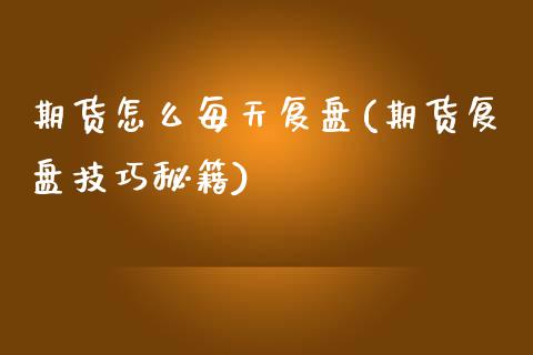 期货怎么每天复盘(期货复盘技巧秘籍)_https://www.zztgc.com_期货行情_第1张