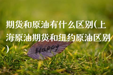 期货和原油有什么区别(上海原油期货和纽约原油区别)_https://www.zztgc.com_期货行情_第1张