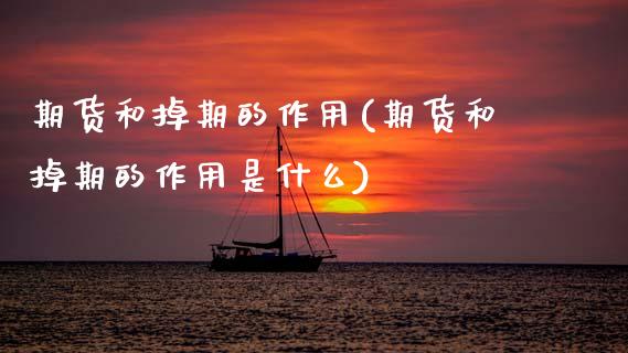 期货和掉期的作用(期货和掉期的作用是什么)_https://www.zztgc.com_原油期货_第1张