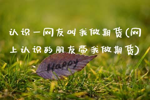 认识一网友叫我做期货(网上认识的朋友带我做期货)_https://www.zztgc.com_期货直播_第1张