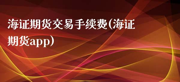海证期货交易手续费(海证期货app)_https://www.zztgc.com_原油期货_第1张