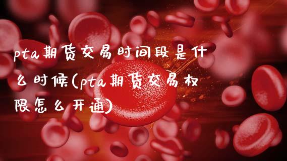 pta期货交易时间段是什么时候(pta期货交易权限怎么开通)_https://www.zztgc.com_期货直播_第1张