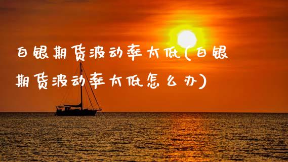 白银期货波动率太低(白银期货波动率太低怎么办)_https://www.zztgc.com_期货入门_第1张