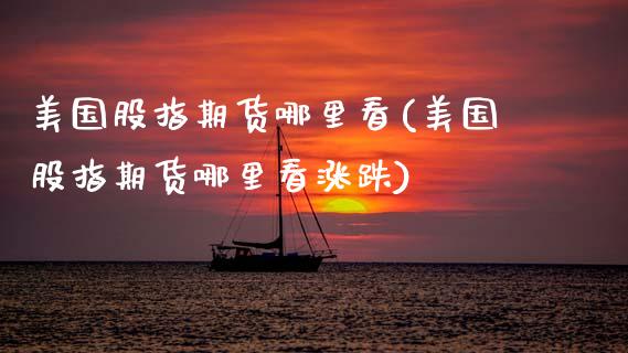 美国股指期货哪里看(美国股指期货哪里看涨跌)_https://www.zztgc.com_期货开户_第1张