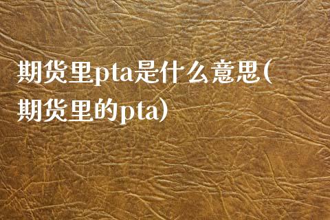 期货里pta是什么意思(期货里的pta)_黄金期货_第1张_珍投期货网 期货里pta是什么意思(期货里的pta)_https://www.zztgc.com_黄金期货_第1张