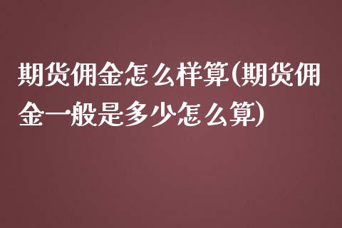 期货佣金怎么样算(期货佣金一般是多少怎么算)_https://www.zztgc.com_期货入门_第1张