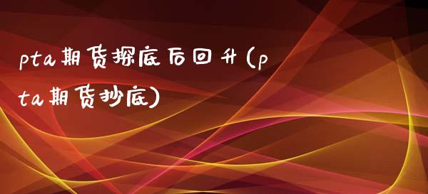 pta期货探底后回升(pta期货抄底)_https://www.zztgc.com_期货入门_第1张
