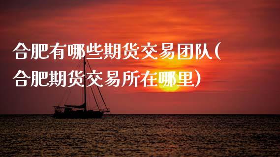 合肥有哪些期货交易团队(合肥期货交易所在哪里)_https://www.zztgc.com_期货行情_第1张