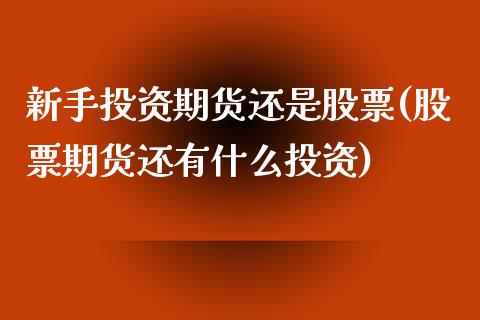 新手投资期货还是股票(股票期货还有什么投资)_https://www.zztgc.com_期货入门_第1张
