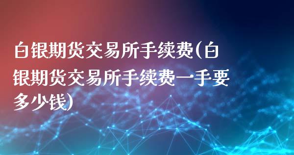 白银期货交易所手续费(白银期货交易所手续费一手要多少钱)_https://www.zztgc.com_期货直播_第1张