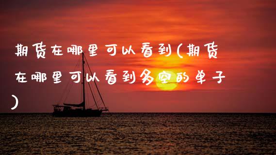 期货在哪里可以看到(期货在哪里可以看到多空的单子)_https://www.zztgc.com_期货入门_第1张