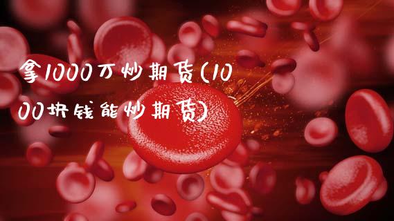拿1000万炒期货(1000块钱能炒期货)_https://www.zztgc.com_黄金期货_第1张