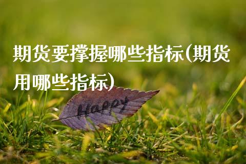 期货要撑握哪些指标(期货用哪些指标)_https://www.zztgc.com_期货直播_第1张