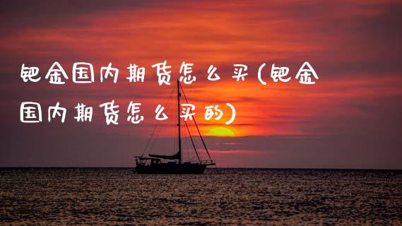 钯金国内期货怎么买(钯金国内期货怎么买的)_https://www.zztgc.com_原油期货_第1张