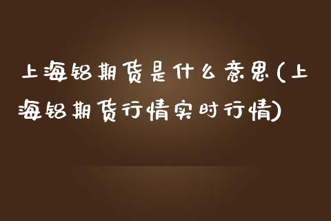 上海铝期货是什么意思(上海铝期货行情实时行情)_https://www.zztgc.com_黄金期货_第1张