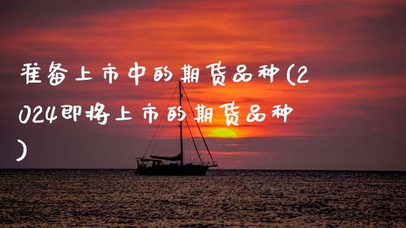 准备上市中的期货品种(2024即将上市的期货品种)_https://www.zztgc.com_黄金期货_第1张