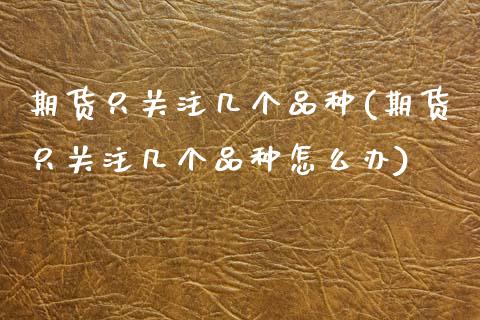 期货只关注几个品种(期货只关注几个品种怎么办)_https://www.zztgc.com_黄金期货_第1张