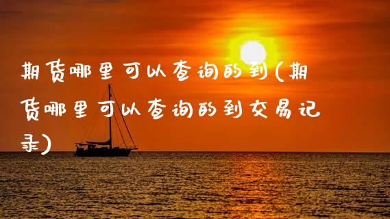 期货哪里可以查询的到(期货哪里可以查询的到交易记录)_https://www.zztgc.com_原油期货_第1张