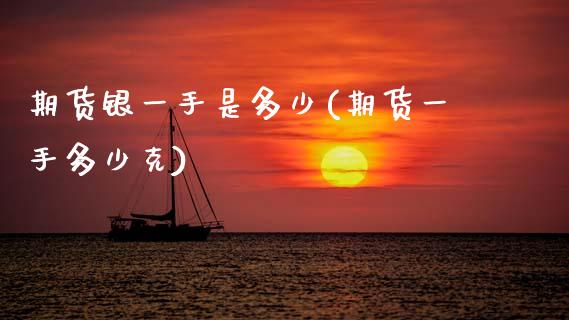 期货银一手是多少(期货一手多少克)_https://www.zztgc.com_期货行情_第1张