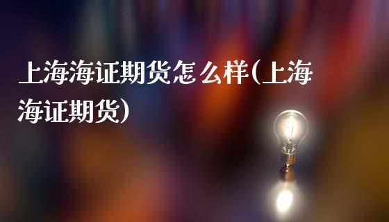 上海海证期货怎么样(上海海证期货)_https://www.zztgc.com_期货直播_第1张