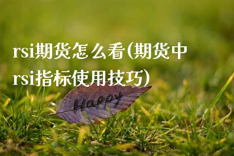 rsi期货怎么看(期货中rsi指标使用技巧)_https://www.zztgc.com_期货入门_第1张