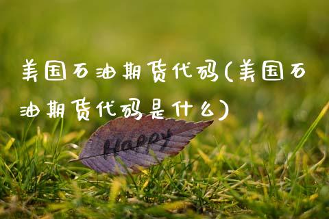 美国石油期货代码(美国石油期货代码是什么)_https://www.zztgc.com_原油期货_第1张