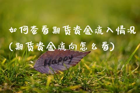 如何查看期货资金流入情况(期货资金流向怎么看)_https://www.zztgc.com_期货开户_第1张