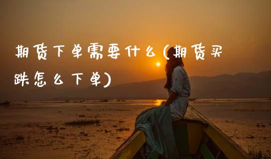 期货下单需要什么(期货买跌怎么下单)_https://www.zztgc.com_黄金期货_第1张