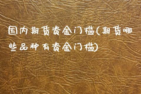 国内期货资金门槛(期货哪些品种有资金门槛)_https://www.zztgc.com_期货入门_第1张