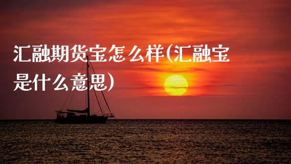 汇融期货宝怎么样(汇融宝是什么意思)_https://www.zztgc.com_黄金期货_第1张