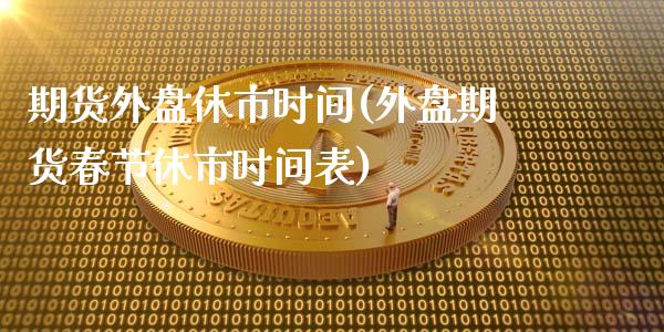 期货外盘休市时间(外盘期货春节休市时间表)_https://www.zztgc.com_期货直播_第1张