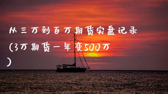 从三万到百万期货实盘记录(3万期货一年变500万)_https://www.zztgc.com_期货行情_第1张