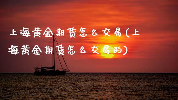 上海黄金期货怎么交易(上海黄金期货怎么交易的)_https://www.zztgc.com_期货入门_第1张