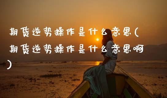 期货逆势操作是什么意思(期货逆势操作是什么意思啊)_https://www.zztgc.com_期货直播_第1张