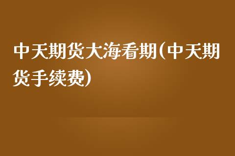 中天期货大海看期(中天期货手续费)_https://www.zztgc.com_期货开户_第1张