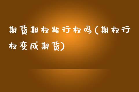 期货期权能行权吗(期权行权变成期货)_https://www.zztgc.com_黄金期货_第1张